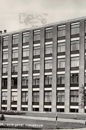 Gouda Graaf Florisweg St. Jozef Paviljoen Zuid-gevel nieuwbouw (gesloopt) Ziekenhuis HC15746 Tani