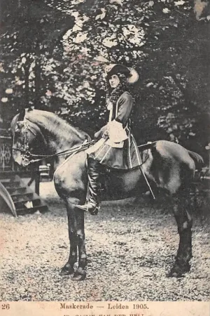 Tylko dziś Leiden Maskerade 1905 26 Jr. Casijn van der Hell te paard HC15402