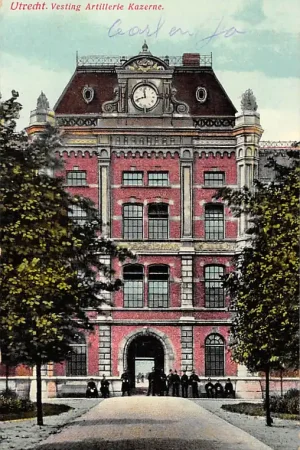 Oferta limitowana Utrecht Vesting Artillerie Kazerne met soldaten Militair 1912 HC15544