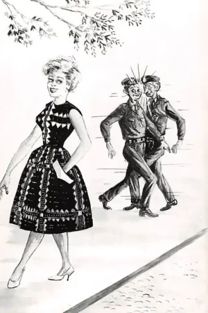 Oryginalny Militair Soldaten botsen tegen elkaar op Humor Illustrator J. Uchtman HC15126