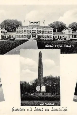 Groeten uit Soest en Soestdijk 1939 Koninklijk Paleis De Naald Koningin Emma Monument Monument Christoffel Pullmann HC14976 Oferta