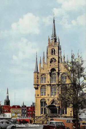 Gouda Markt Stadhuis KleiwegkerkAuto 1960 HC14691 Zwrot pieniędzy