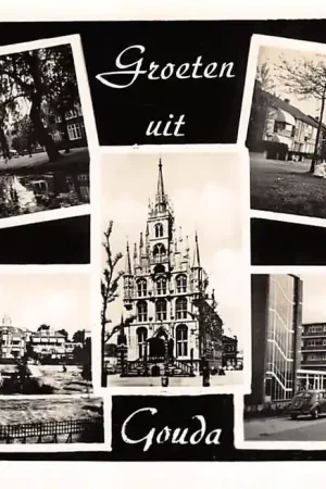 Ostatnia szansa Gouda Groeten uit 1959 Dunantsingel Joubertstraat Burgemeester Martenssingel HC14625
