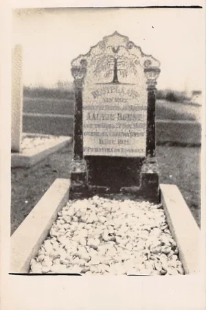 Oryginalny Leeuwarden Kerkhof Grafsteen Aaltje Roest 1921 Fotokaart Begraafplaats HC14518