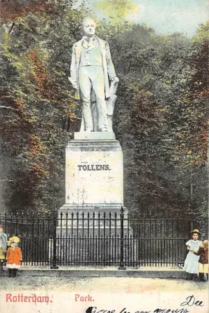 Rotterdam Park Standbeeld Tollens Monument 1906 HC14368 Rabat