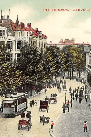 Rotterdam Zee vischmarkt Tram 1911 HC14307 Tani