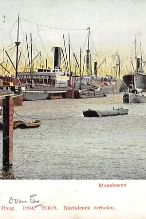 Rotterdam Maashaven 1904 Binnenvaart schepen Scheepvaart HC14163 Nowość