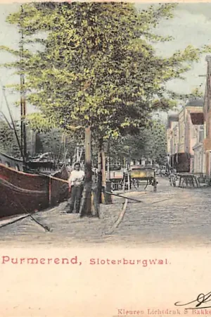 Purmerend Slotenburgwal Binnenvaart schepen Scheepvaart 1906 HC13834 Oferta limitowana