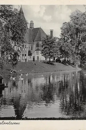 Groningen Noorderplantsoen Kerk 1942 HC13991 Oryginalny
