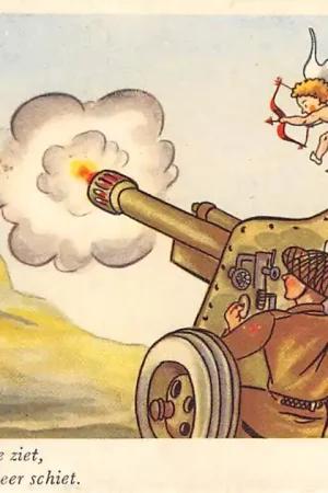 Tylko dziś Militair Soldaten humor Als een soldaat een hartje ziet .. Illustrator Baumgarten HC13663