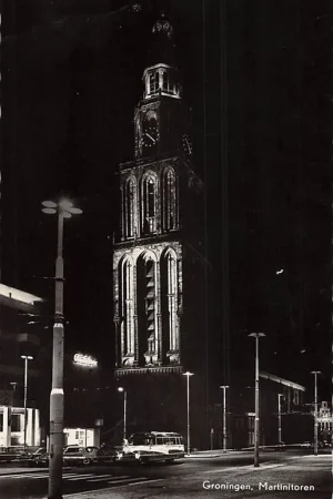 Groningen Martinitoren bij nacht 1960 Bus HC13516 Oferta