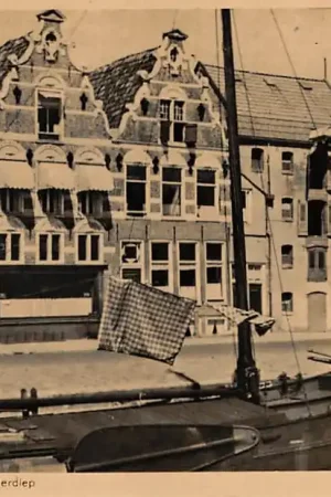 Autentyczny Groningen Binnendamsterdiep Binnenvaart schepen Scheepvaart HC13469