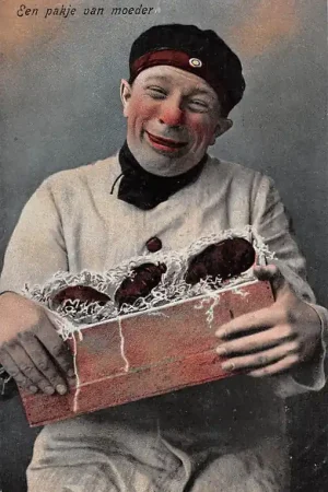 Militair 1907 Een pakje van moeder Soldaat met pakje HC12732 Oryginalny