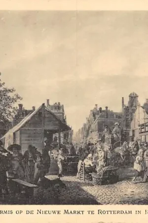 Oferta Rotterdam Nieuwe Markt Kermis in 1804 Reclame Cacao en Chocolaad A. DriessenHC12712