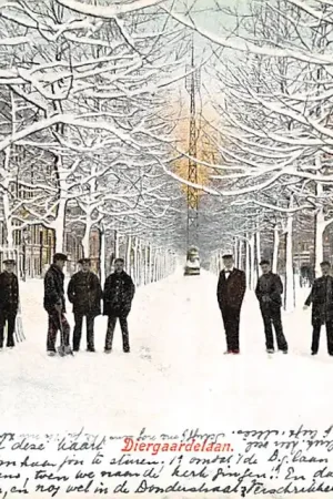 Rotterdam Diergaardelaan in de sneeuw in de winter 1905 HC12432 Zamów teraz