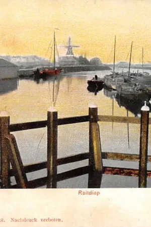 Nowość Groningen Reitdiep Molen Binnenvaart schepen Scheepvaart HC12286