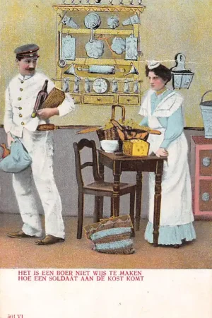 Militair Het is een boer niet wijs te maken hoe een soldaat aan de kost komt Humor HC12048 Rabat