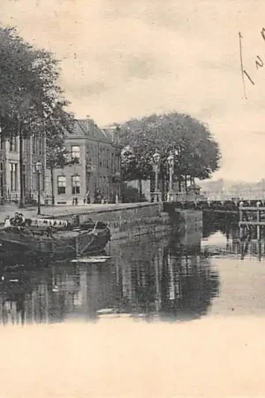 Groningen Reitdiepkade Binnenvaart schepen Scheepvaart 1905 HC11551 Autentyczny