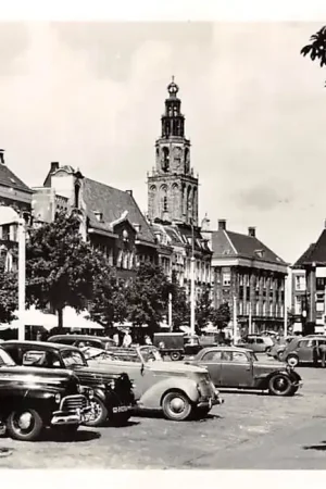 Groningen Vismarkt 1955 Auto HC11498 Rabat