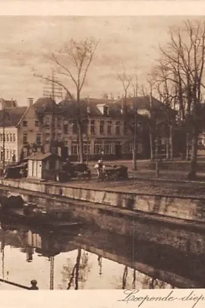 Ekspresowa dostawa Groningen Loopendediep met Guyotplein Binnenvaart schepen Scheepvaart 1921 HC11429
