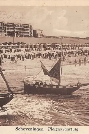 Scheveningen Pleiziervaartuig Strand Zee en Boulevard 1938 Den Haag HC10931 Nowość