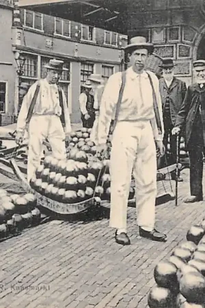 Tylko dziś Alkmaar Kaasmarkt Markt 1910Klederdracht Vintage HC10865