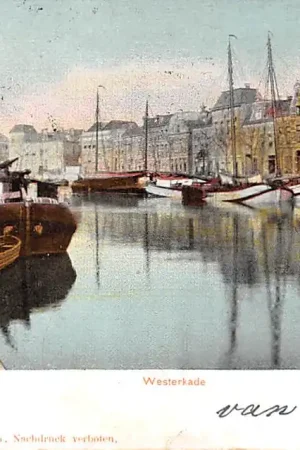 Premium Groningen Westerhaven Binnenvaart schepen Scheepvaart 1903 HC10663