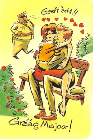 Militair Humor Geef acht!! Graag majoor! Soldaten HC10415 Nowość