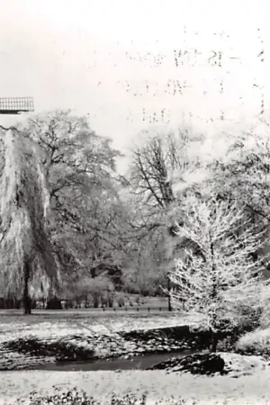 Gouda Wintergezicht Houtmansplantsoen en Molen Het Slot in de sneeuw 1976 HC10374 Oferta limitowana