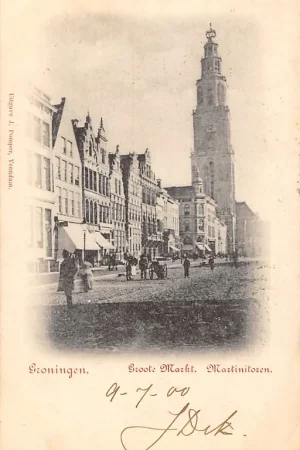 Groningen Groote Markt Martinitoren in 1900 HC10531 Wyprzedaż