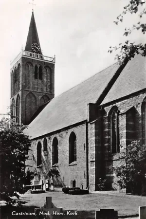 Castricum Ned. Hervormde Kerk met begraafplaats 1969 HC10353 Autentyczny