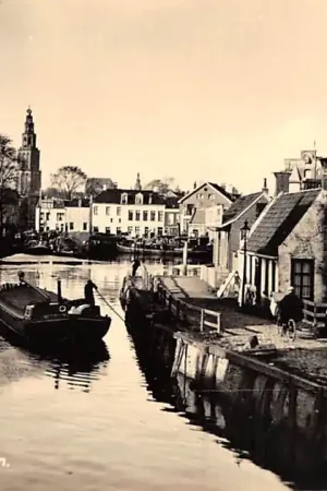 Groningen Oosterhaven Newo fotokaart Binnenvaart schepen Scheepvaart HC10278 Popularny