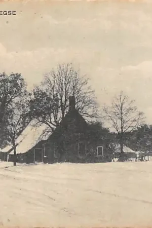 Rabat Zeegse Tynaarlo Winter gezicht boerderijen in de sneeuw HC10079