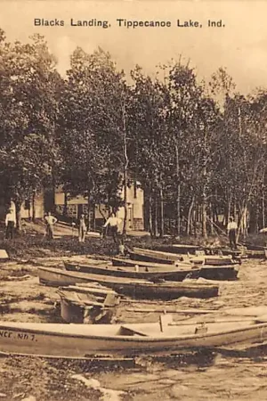 Verenigde Staten USA Blacks Landing Tippecanoe Lake Indiana Noord-Amerika Reclame G.A. Goldschmeding Piano en orgelhandel Warmoesstraat en Keizersgracht Amsterdam HC10141 Ekspresowa dostawa