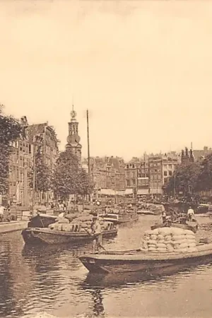 Amsterdam Singel met Munttoren Binnenvaart schepen Scheepvaart HC10139 Oferta