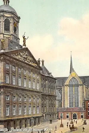 Amsterdam Koninklijk Paleis en Nieuwe Kerk Dam 1907 HC9962 Oferta limitowana