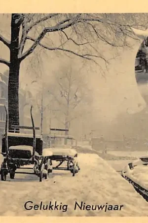 Szybka dostawa Militair WO2 Mobilisatie Winter Gracht in de sneeuw Soldaten Gelukkig Nieuwjaar HC10222