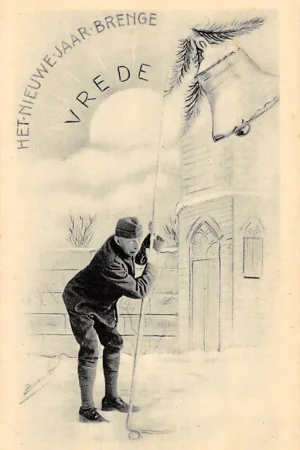 Zwrot pieniędzy Militair WO2 Mobilisatie Het nieuwe jaar brenge vrede Soldaten HC10209