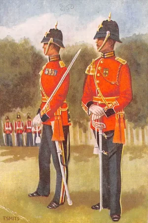 Tylko dziś Militair Garderegiment Prinses Irene Ceremoniële tenue Officieren Soldaten 1949 Illustrator F. Smits HC9851