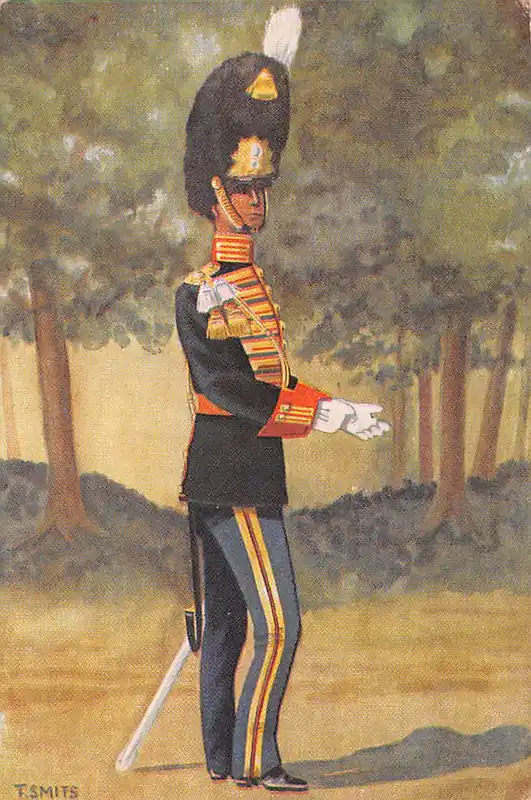 Popularny Militair Garderegiment Granadiers Ceremoniële tenue Luitenant-kolonel 1949 Soldaten Illustrator F. Smits HC9844
