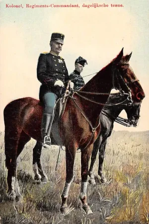 Militair Kolonel Regiments-Commandant in dagelijks tenue te paard Soldaten HC9690 Wysoka jakość