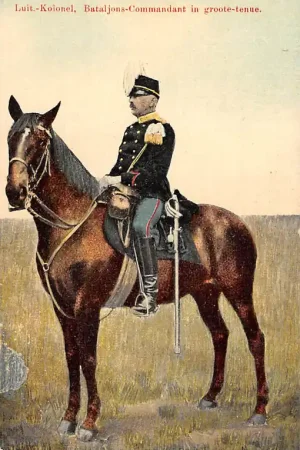 Militair Luit.-Kolonel Bataljons-Commandant in groot-tenue te paard Soldaten HC9689 Darmowa dostawa