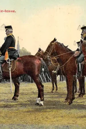 Militair Generaal met Staf Groot-tenue Cavalerie Soldaten te paard HC9668 Tani
