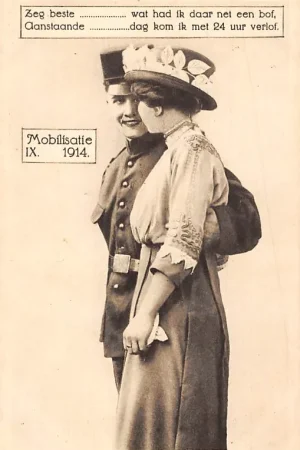 Oferta limitowana Militair Mobilisatie 1914 IX Tekst uit de Landweerrijmen van Chr. van Abkoude Soldaten WO1 HC9730