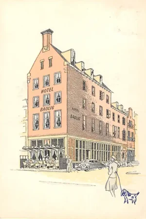 Wyprzedaż Groningen Hotel Café Restaurant Baulig 1959 Heerestraat Reclame HC9593