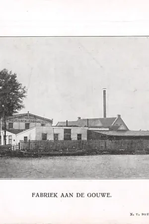 Gouda Fabriek Gouda Vuurvast langs de Gouwe Reclame Zeer zeldzaam! HC9589 Nowość