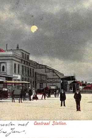 Utrecht Centraal Station Paarden tram Spoorwegen 1903 HC9343 Ostatnia szansa