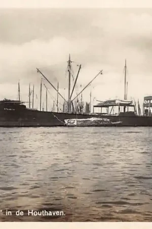 Amsterdam De Atlantic in de Houthaven Schepen Scheepvaart 1935 HC8699 Autentyczny
