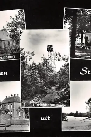 Ostatnia szansa Sint Anthonis Groeten uit 1962 R.K. Kerk Hotel Oelbroeck H. Hart Monument Zandverstuiving HC8853