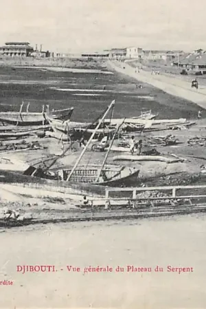 Zwrot pieniędzy Djibouti Vue Generale du Plateu du Serpent Vissers schepen Afrika Africa HC8623